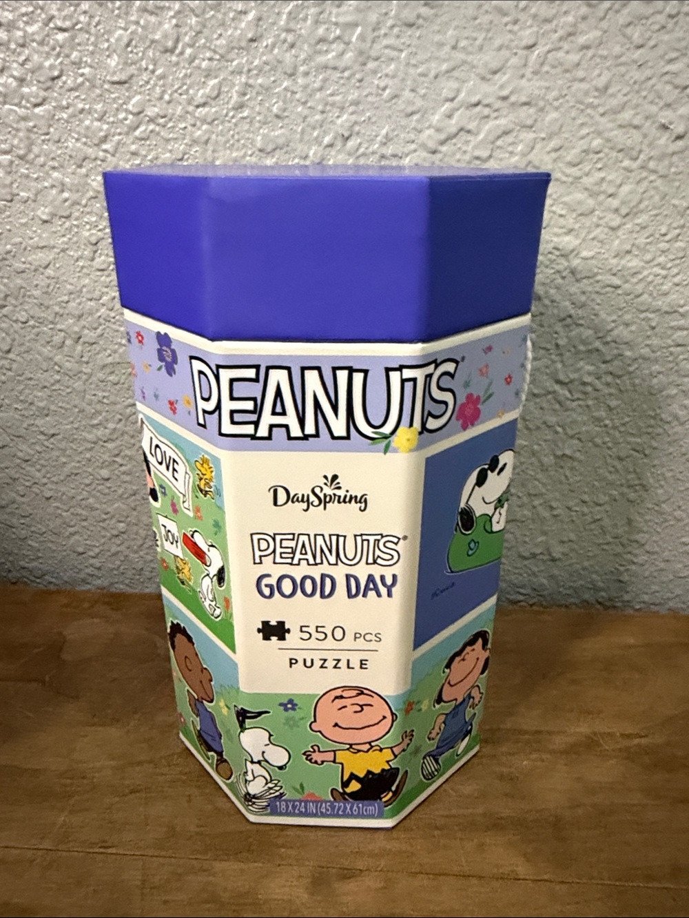 Peanuts Good Day 550-Piece Puzzle - Purple Box by Dayspring NEW